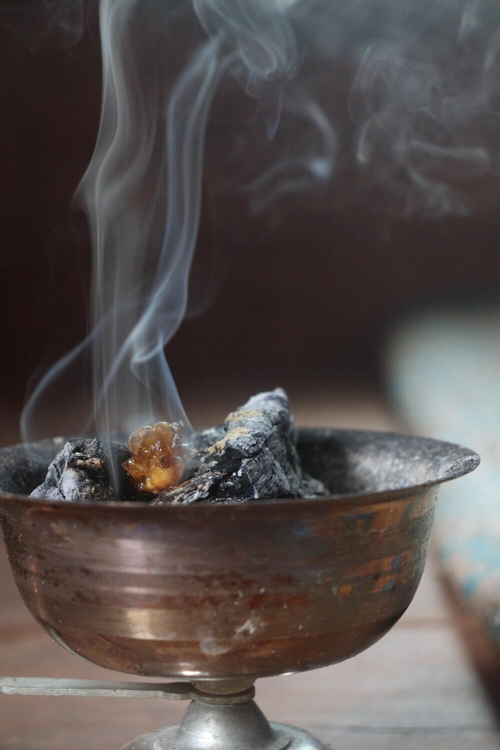 incense burning in orthodox temple for natural religion